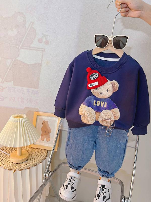 بلوز شلوار وارداتی خرس کلاهدار عیدانه