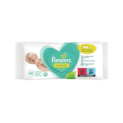 دستمال مرطوبpampers  ۵۰ عددی