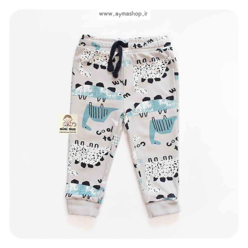 شلوار socute طوسی دایناسور 