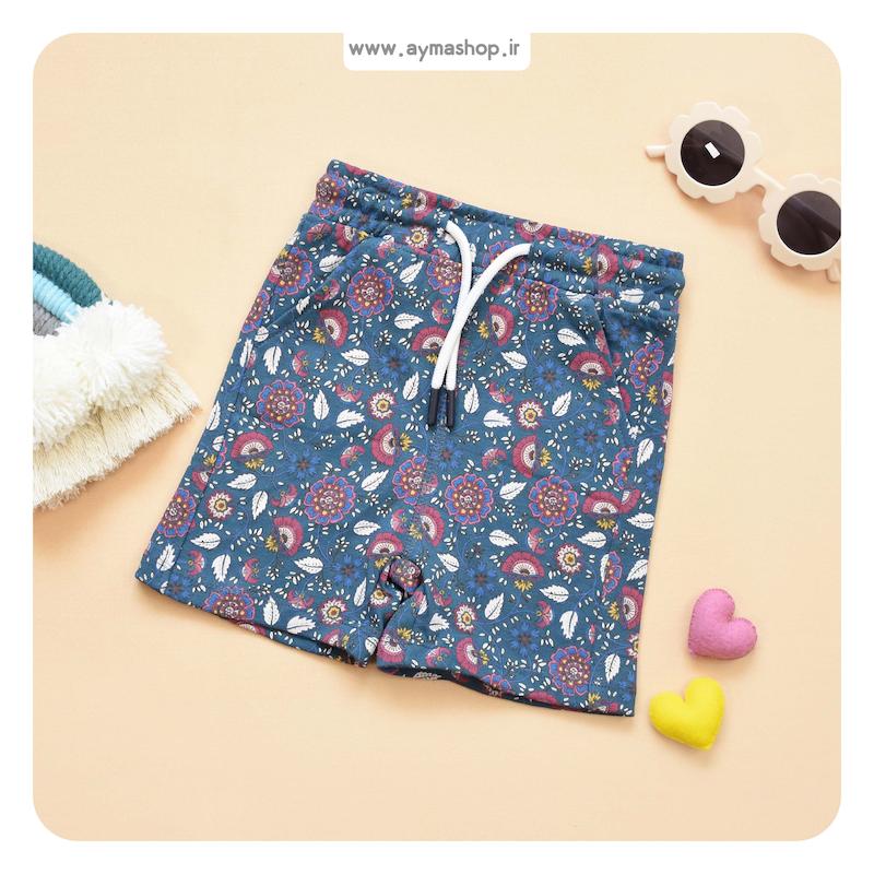 شلوارک طرح گل M145- Tu