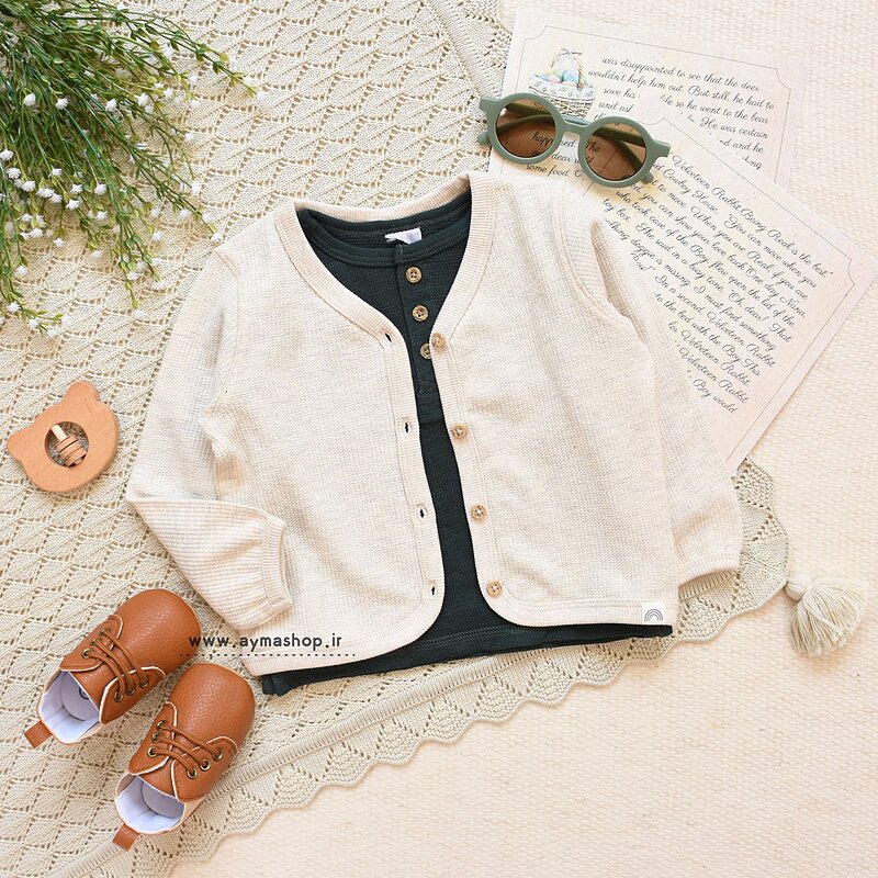 ژاکت کرمی Lindex