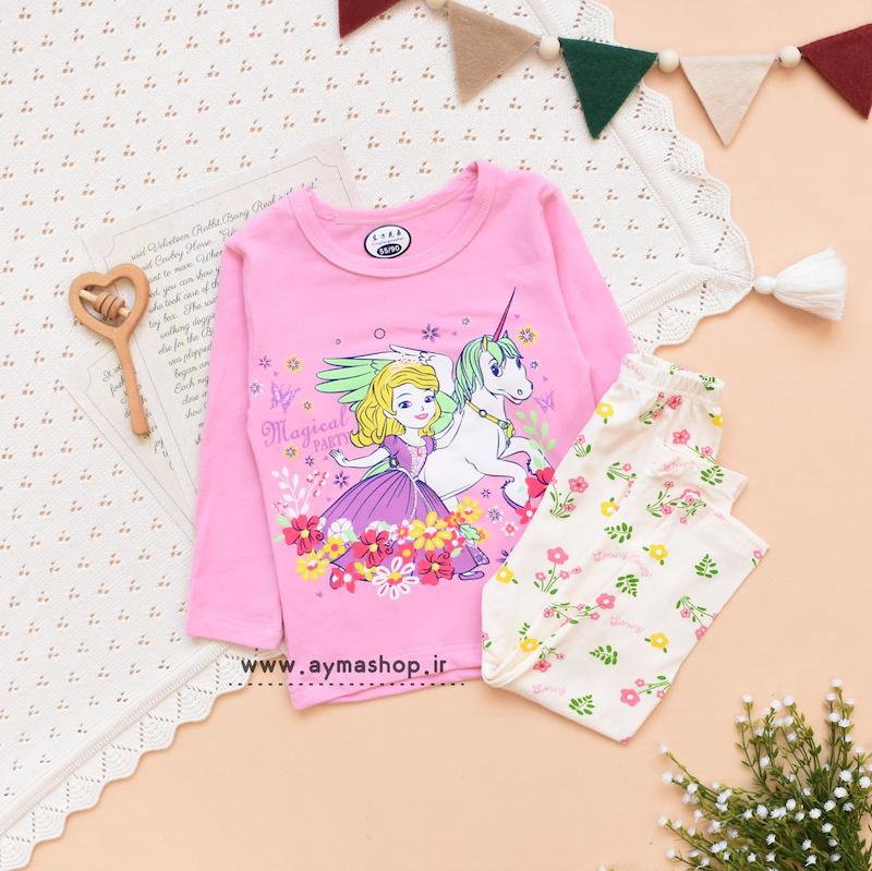 ست راحتی دختر و اسب تک شاخ D446