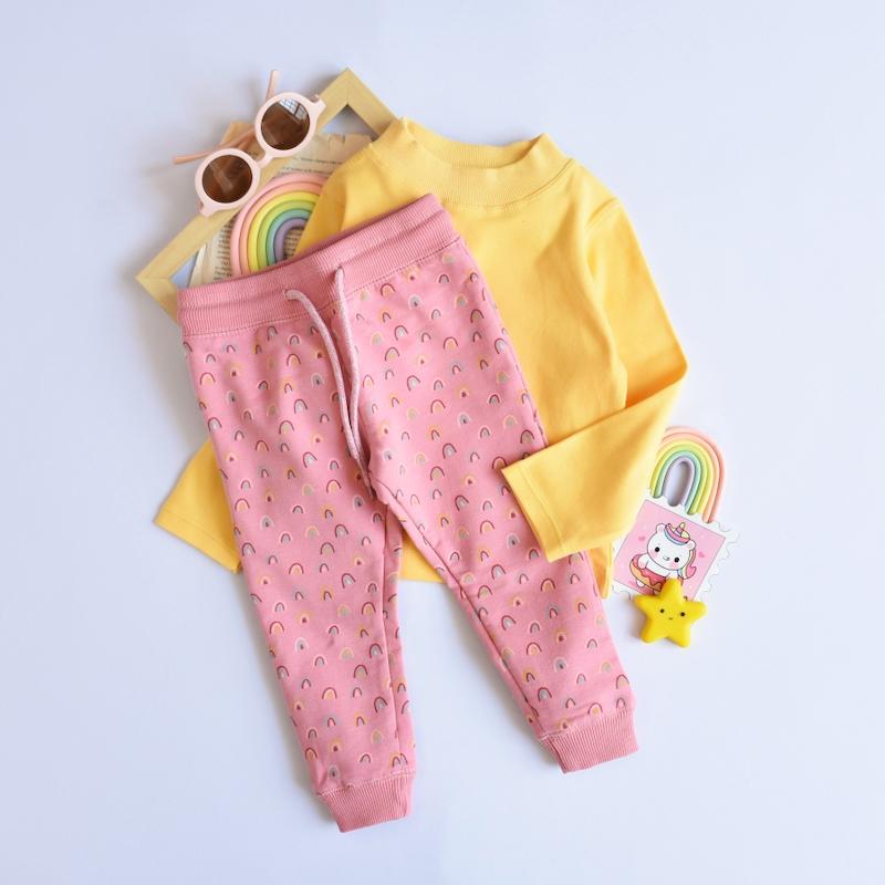 شلوار توکرکی صورتی رنگین کمان Colloky