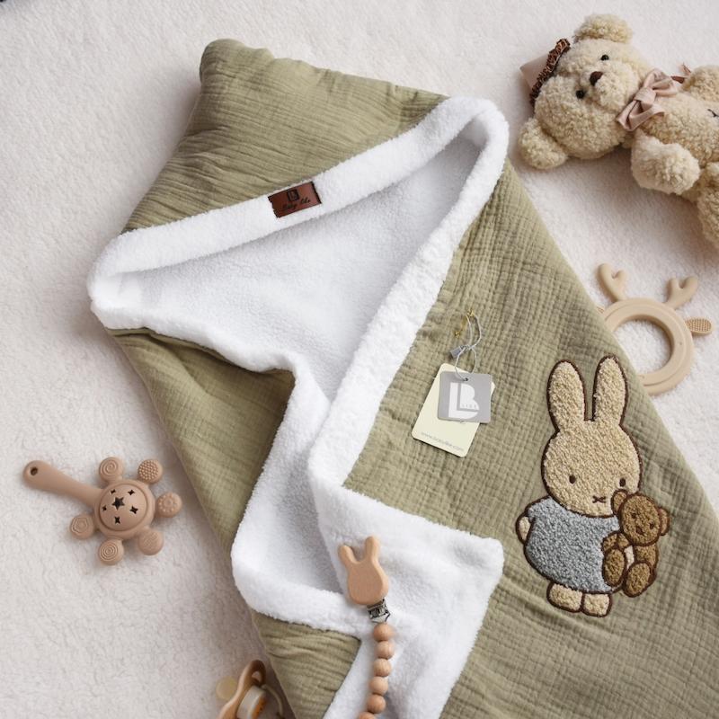 پتو موسلین P148- Baby Like سبز خرگوش