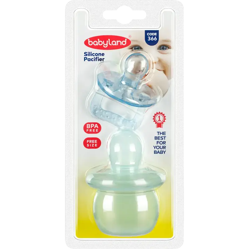 پستونک ارتودنسی تمام سیلیکون قابدار بی بی لند کد 366