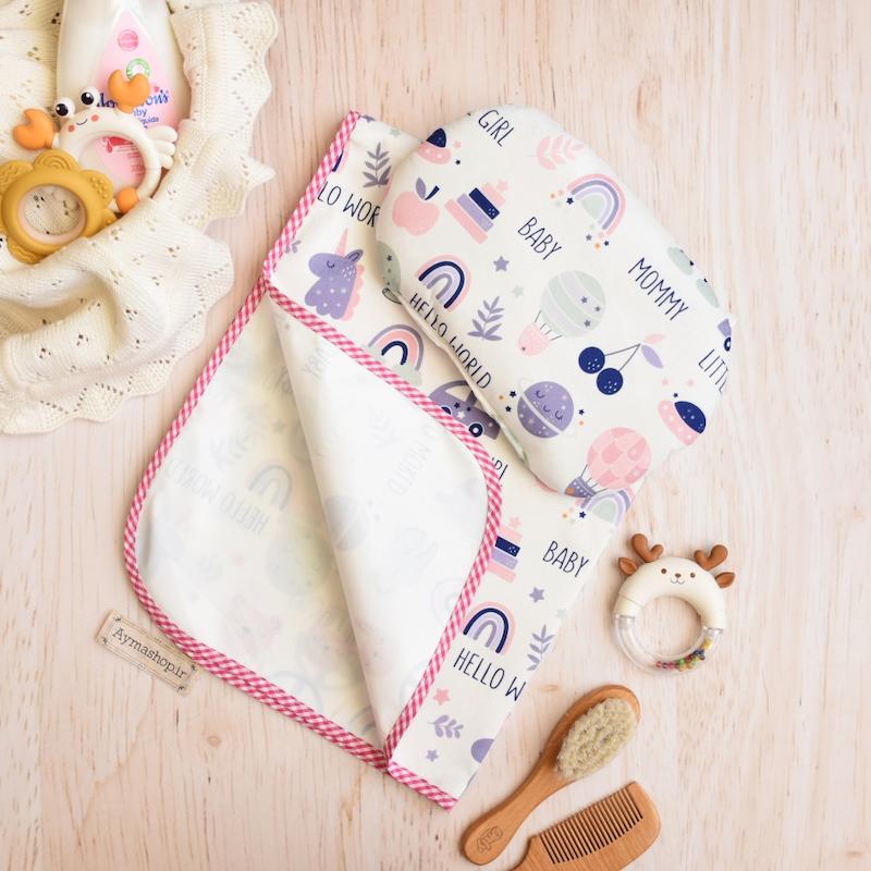 زیرانداز تعویض بالش دار Mother care  طرح هشت