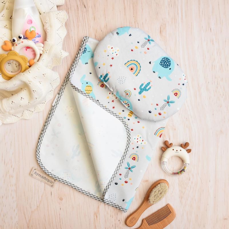 زیرانداز تعویض بالش دار Mother care  طرح نه