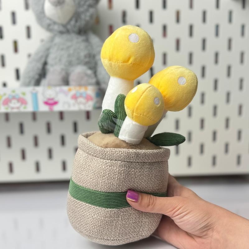 عروسک گلدان قارچ (زرد)
