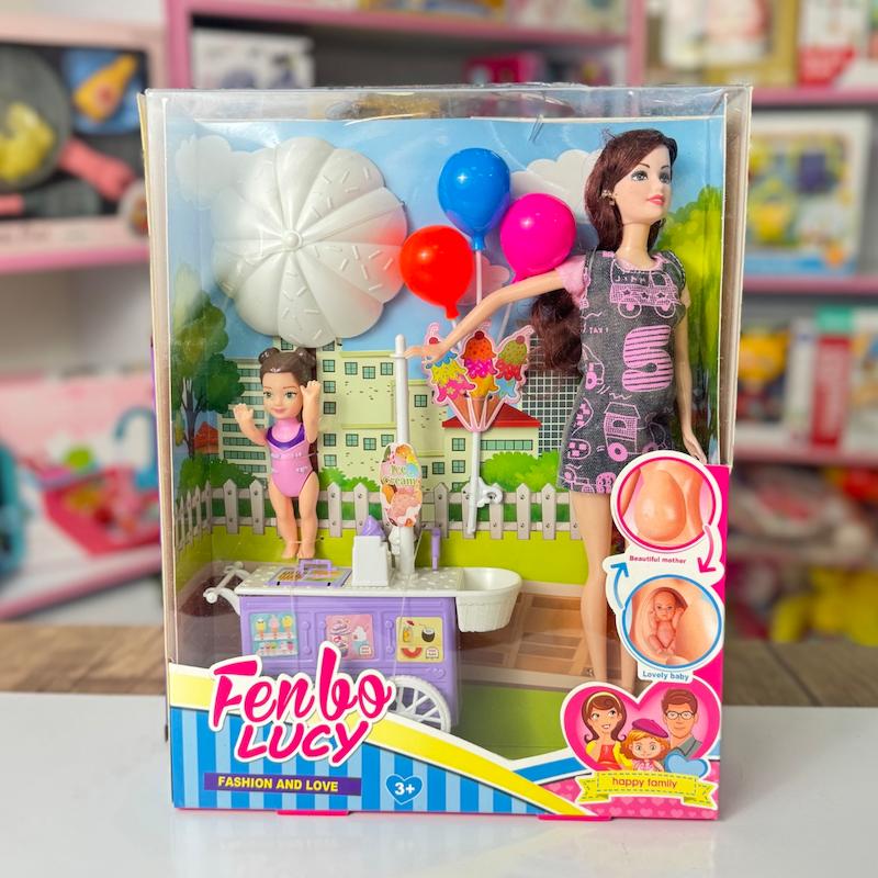 عروسک باربی باردار همراه با بچه 