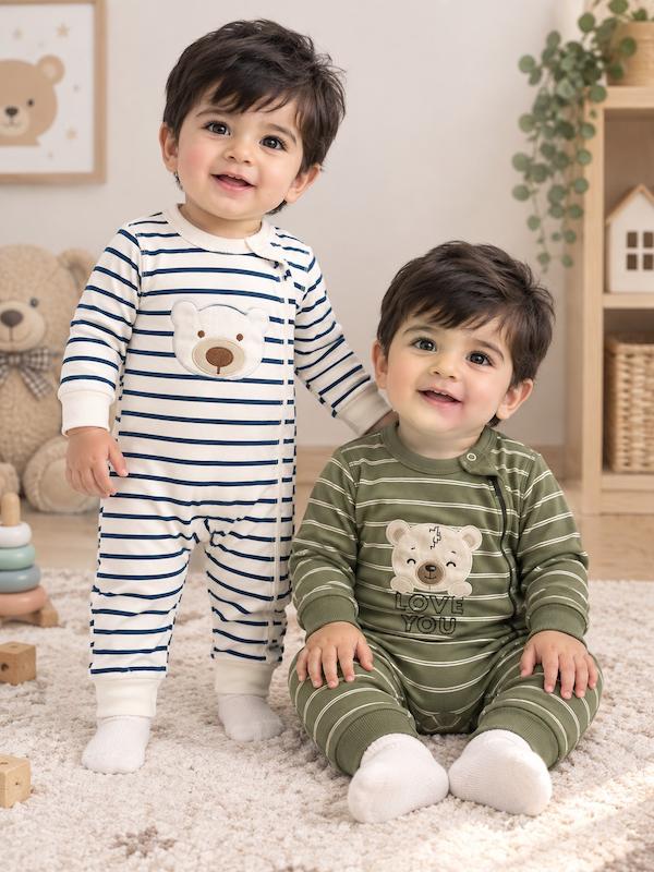 سرهمی زیپی مدل راه راه تدی