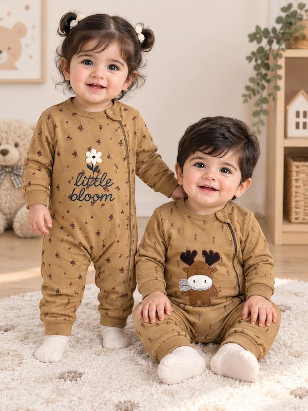 سرهمی زیپی مدل گوزن و گل