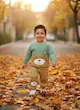 بلوز شلوار کبریتی خرس گوشدار ۴ عددی