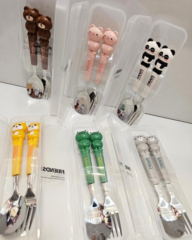 قاشق و چنگال طرح حیوانات