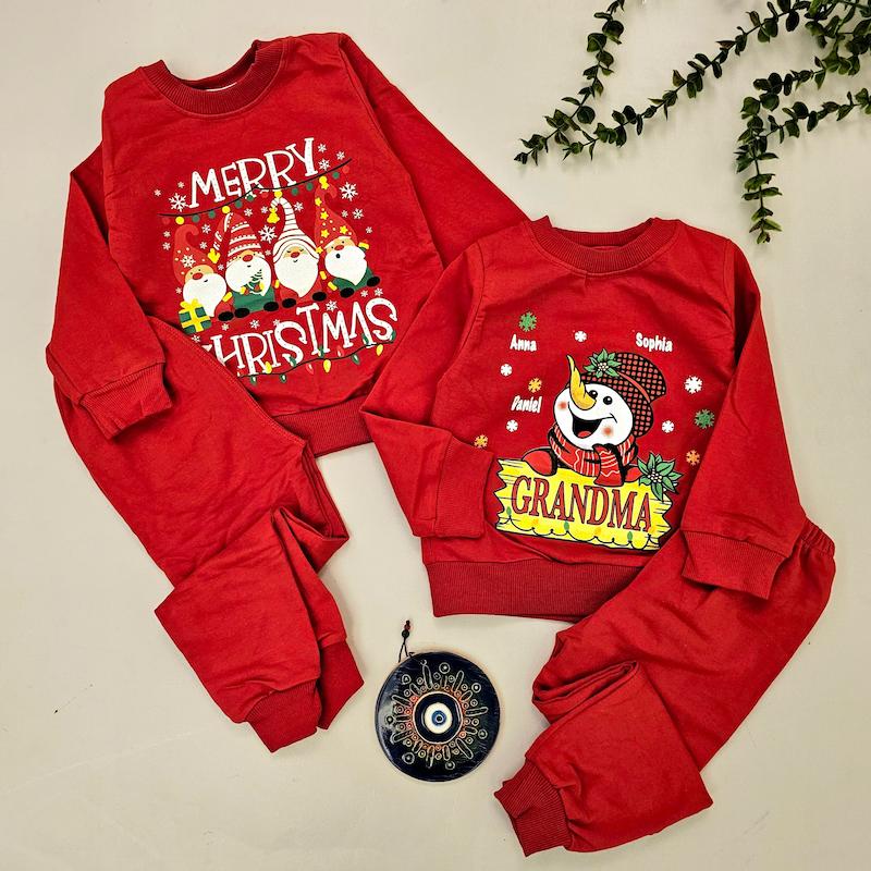 ست بلوز و شلوار آدم برفی و بابانوئل