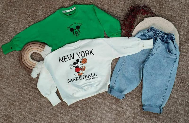 ست بلوز فینگر دار و شلوار لی مام