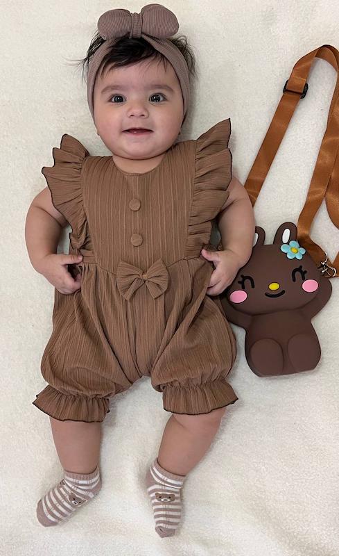 رامپر دخترانه پاپیونی