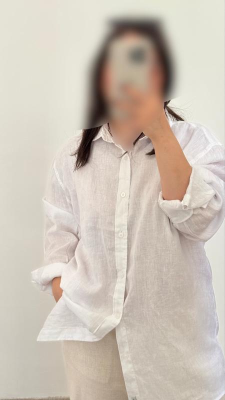 شومیز لینن سفید
