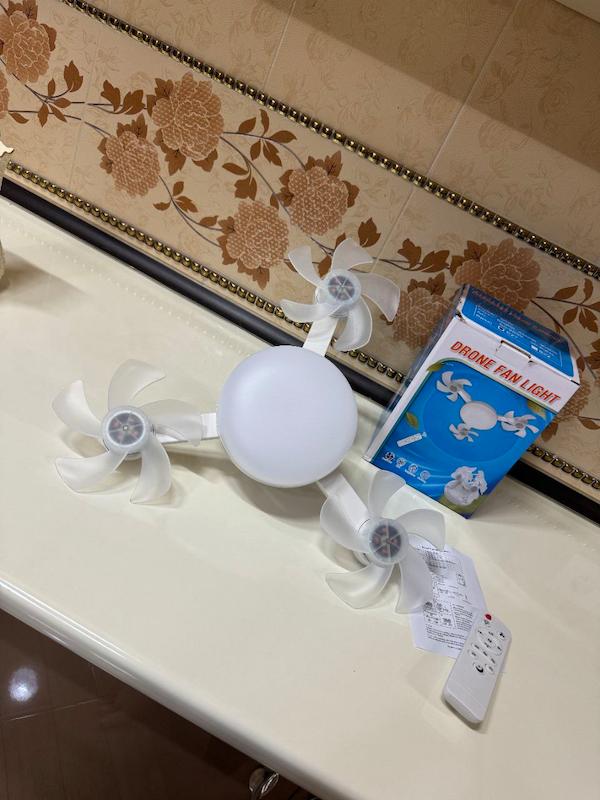 پنکه سقفی چراغ دار LED با ریموت