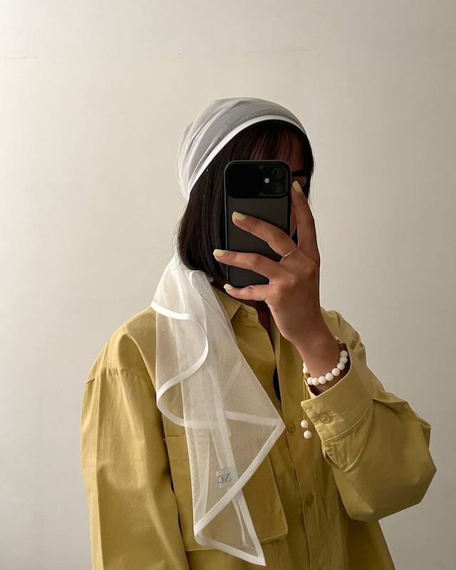 اسکارف تور سفید Soft Net