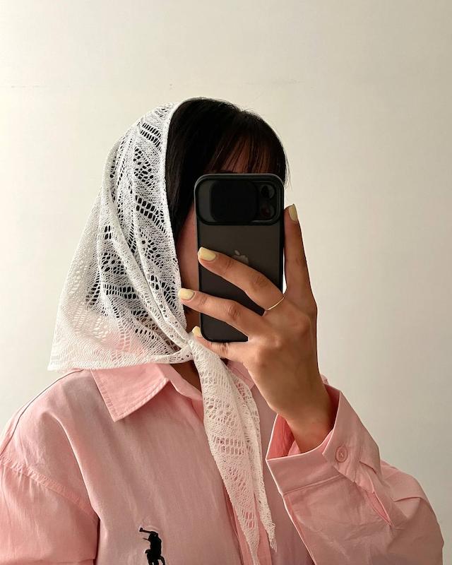 اسکارف مثلثی White Leaf