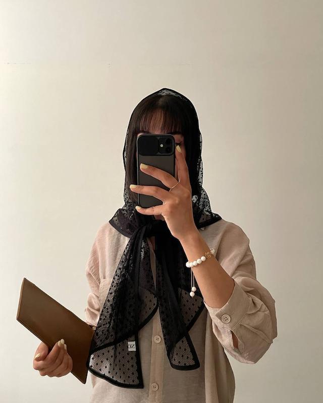 اسکارف مشکی Attractive Net