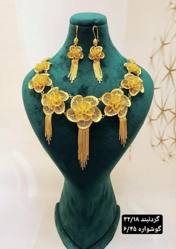 گردنبند نقره ابکاری طلا