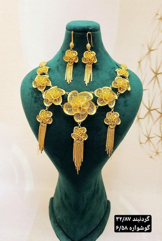 گردنبند نقره ابکاری طلا