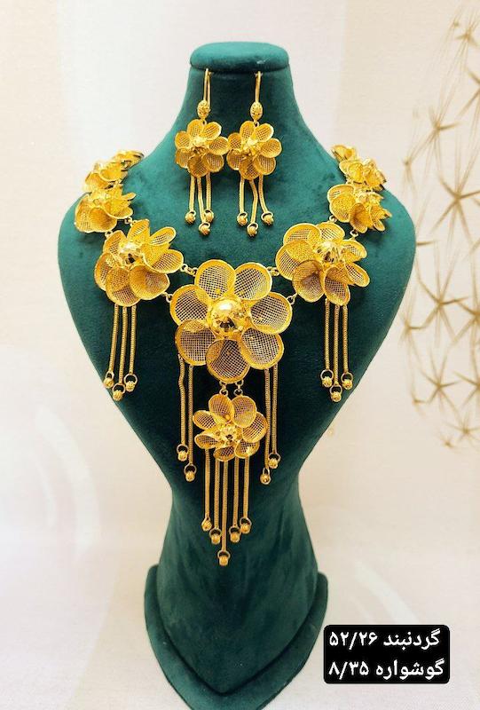 گردنبند نقره ابکاری طلا