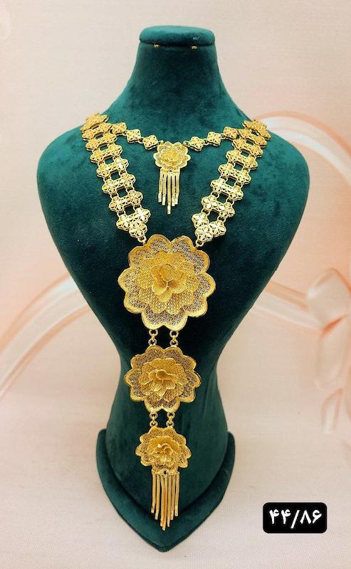 گردنبند نقره ابکاری طلا طرح جدید