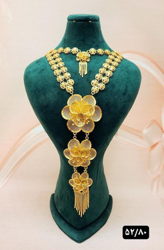 گردنبند نقره ابکاری طلا طرح جدید