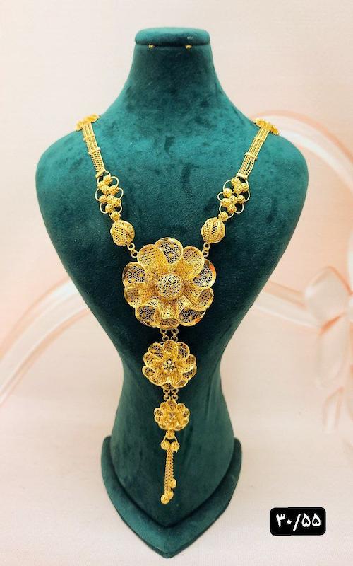 گردنبند نقره ابکاری طلا طرح جدید