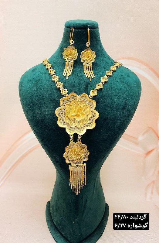 گردنبند نقره ابکاری طلا طرح جدید