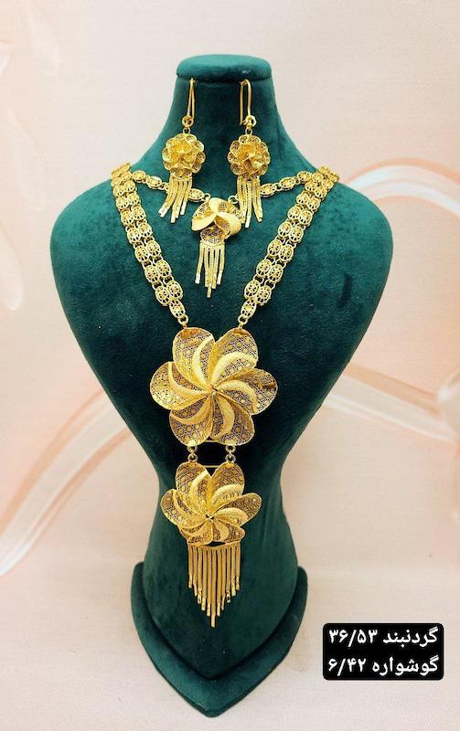 گردنبند نقره ابکاری طلا طرح جدید