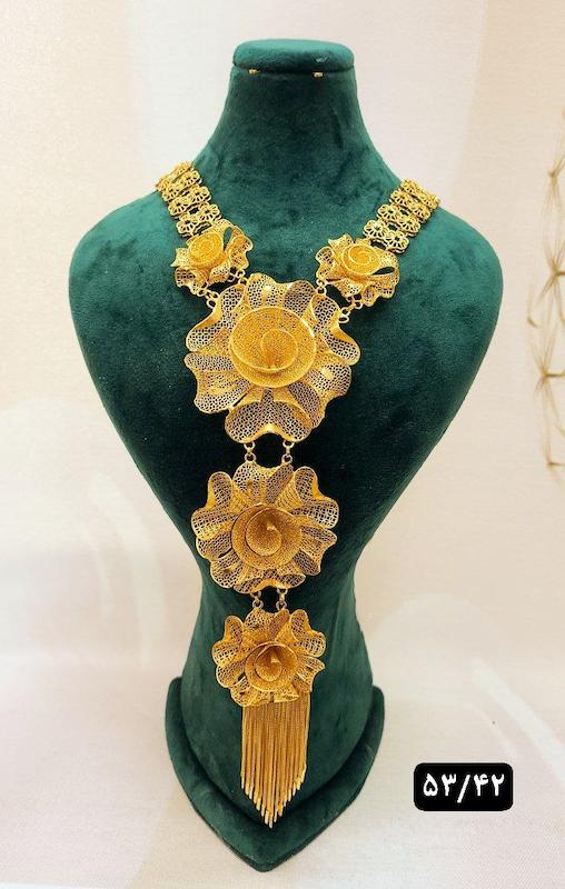 گردنبند نقره روکش اب طلا