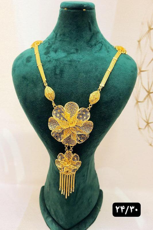 گردنبند نقره روکش اب طلا