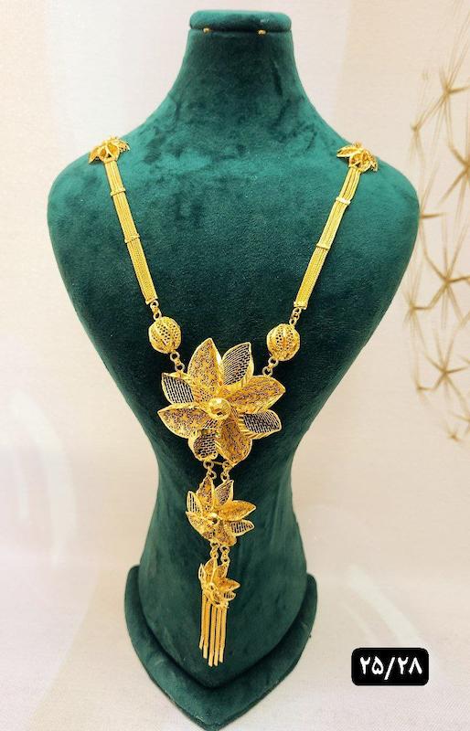 گردنبند نقره روکش اب طلا