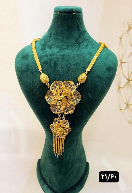 گردنبند نقره روکش اب طلا