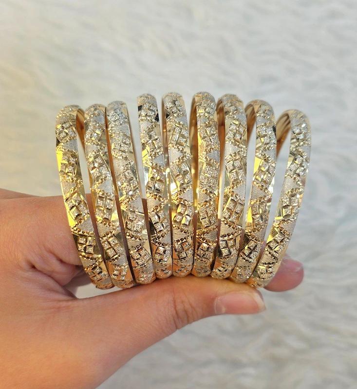 النگو نقره ظریف ابکاری طلا 