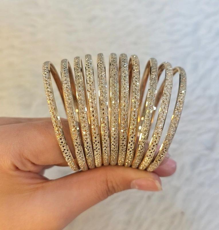 النگو نقره ظریف ابکاری طلا 