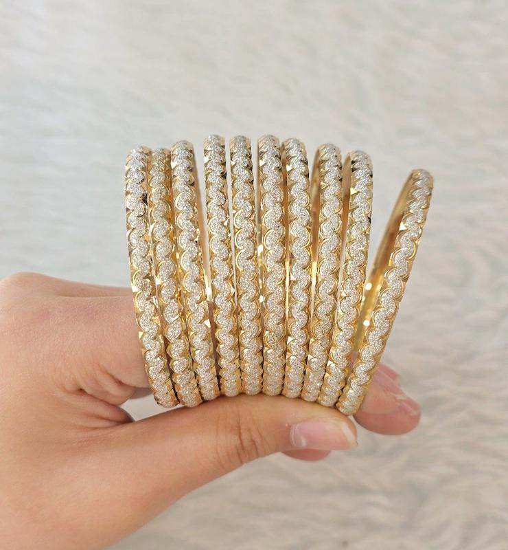 النگو نقره ظریف ابکاری طلا 