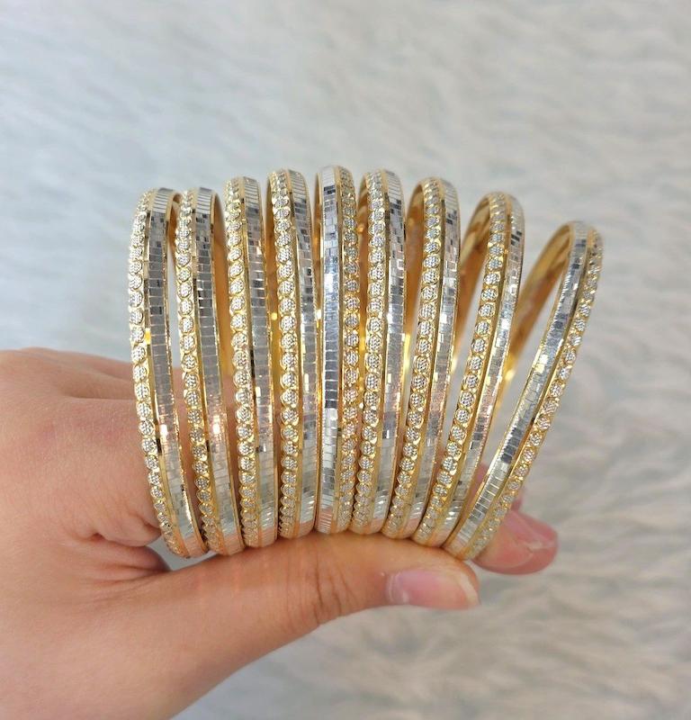 النگو نقره ظریف ابکاری طلا