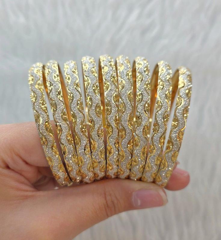 النگو نقره ظریف ابکاری طلا 