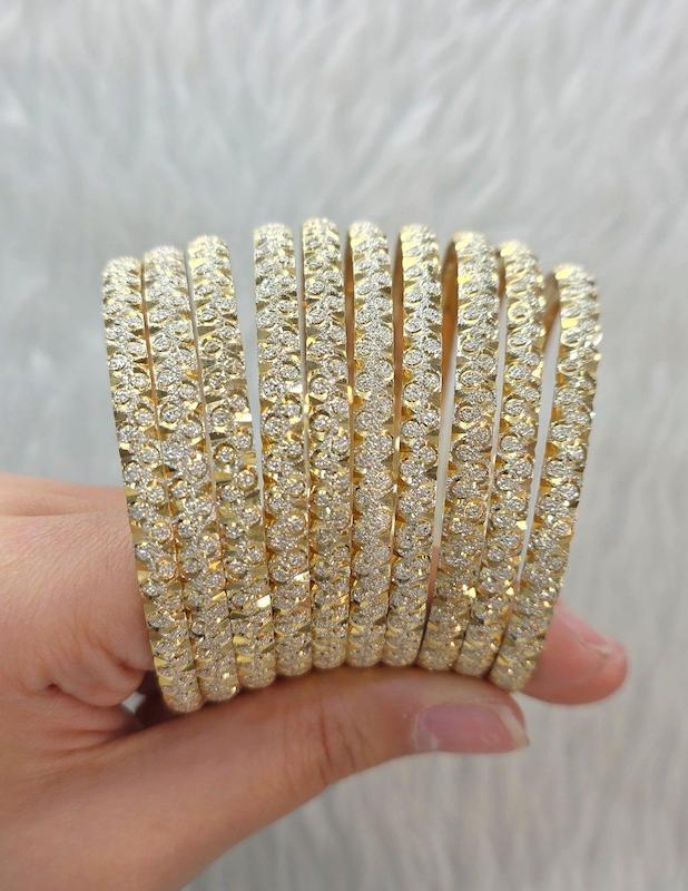 النگو نقره ظریف ابکاری طلا 