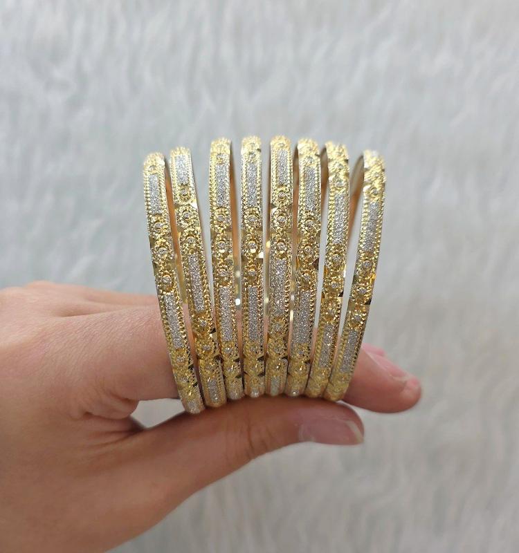 النگو نقره ظریف ابکاری طلا 