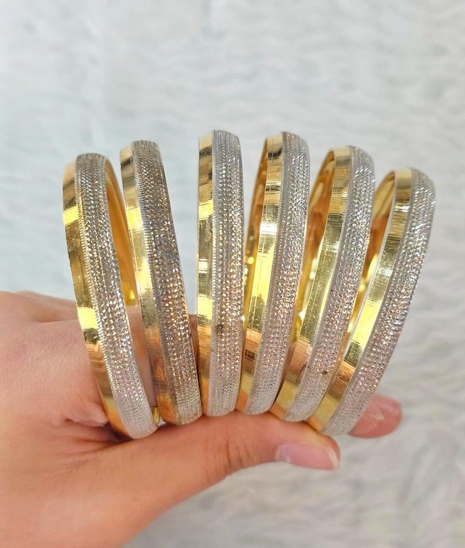 النگو نقره ظریف ابکاری طلا 