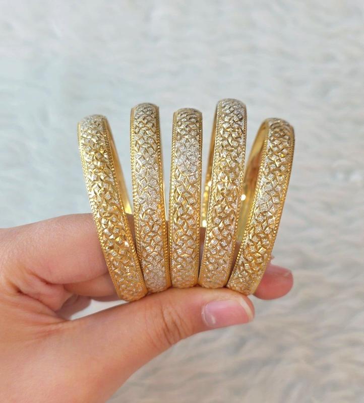 النگو نقره ظریف ابکاری طلا 