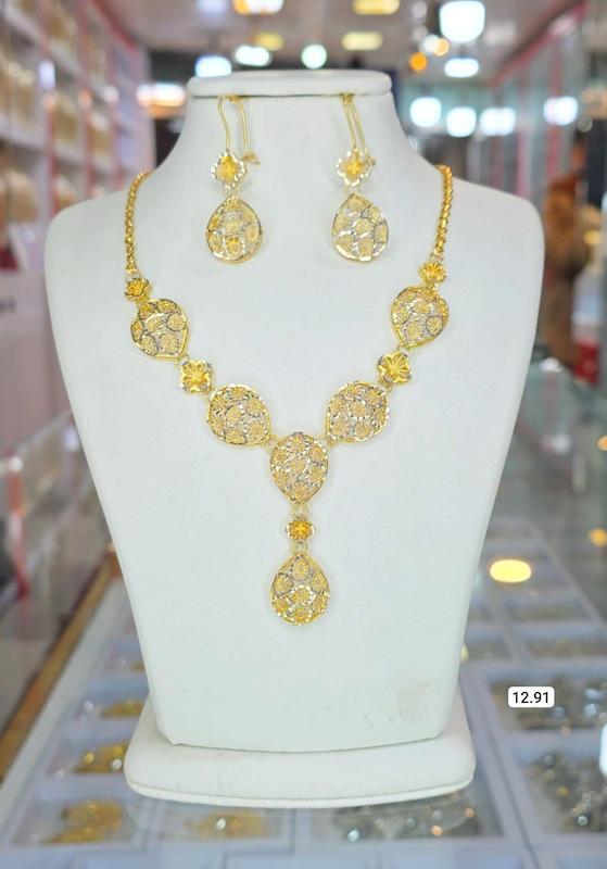 گردنبند نقره طرح تراش ابکاری طلا 