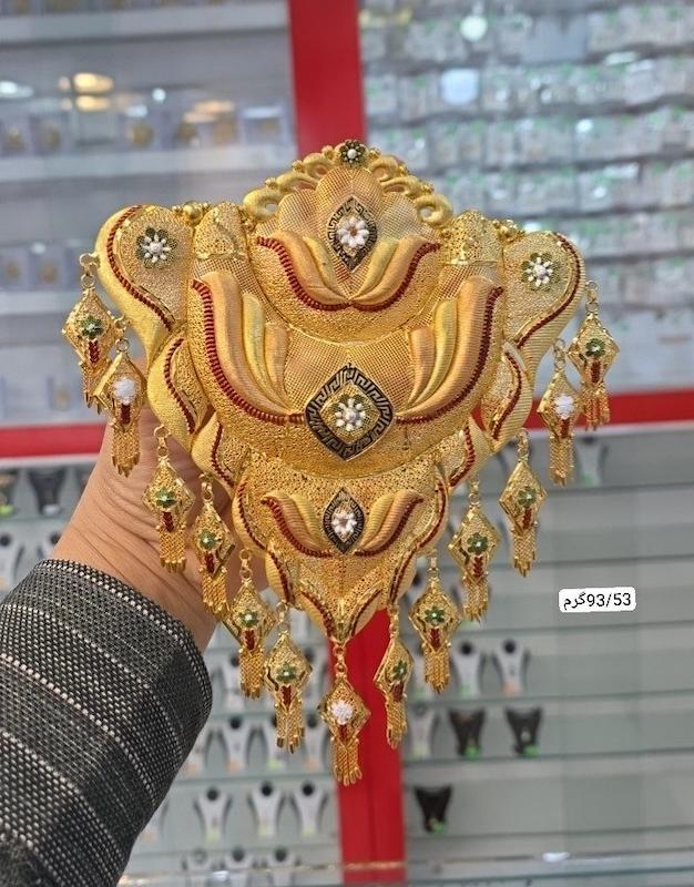سنجاق سینه نقره ابکاری طلا