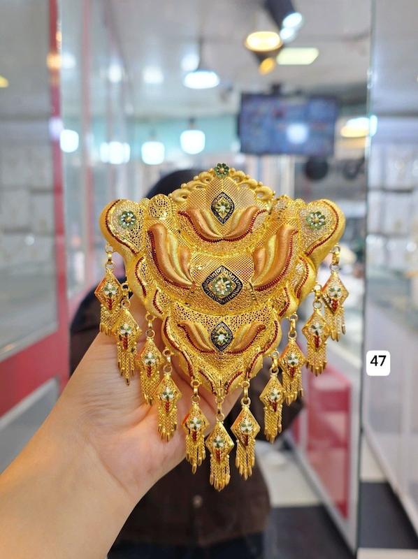 سنجاق سینه نقره ابکاری طلا