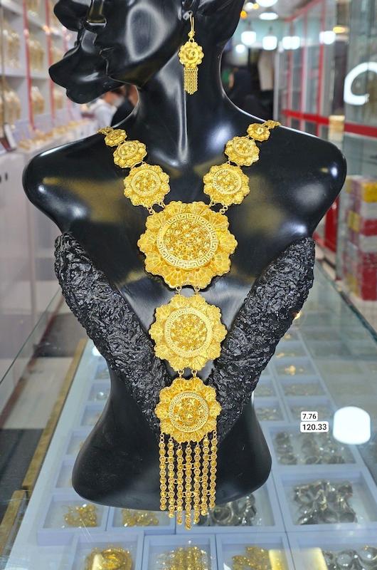 گردنبند نقره طرح عربی جدید ابکاری طلا